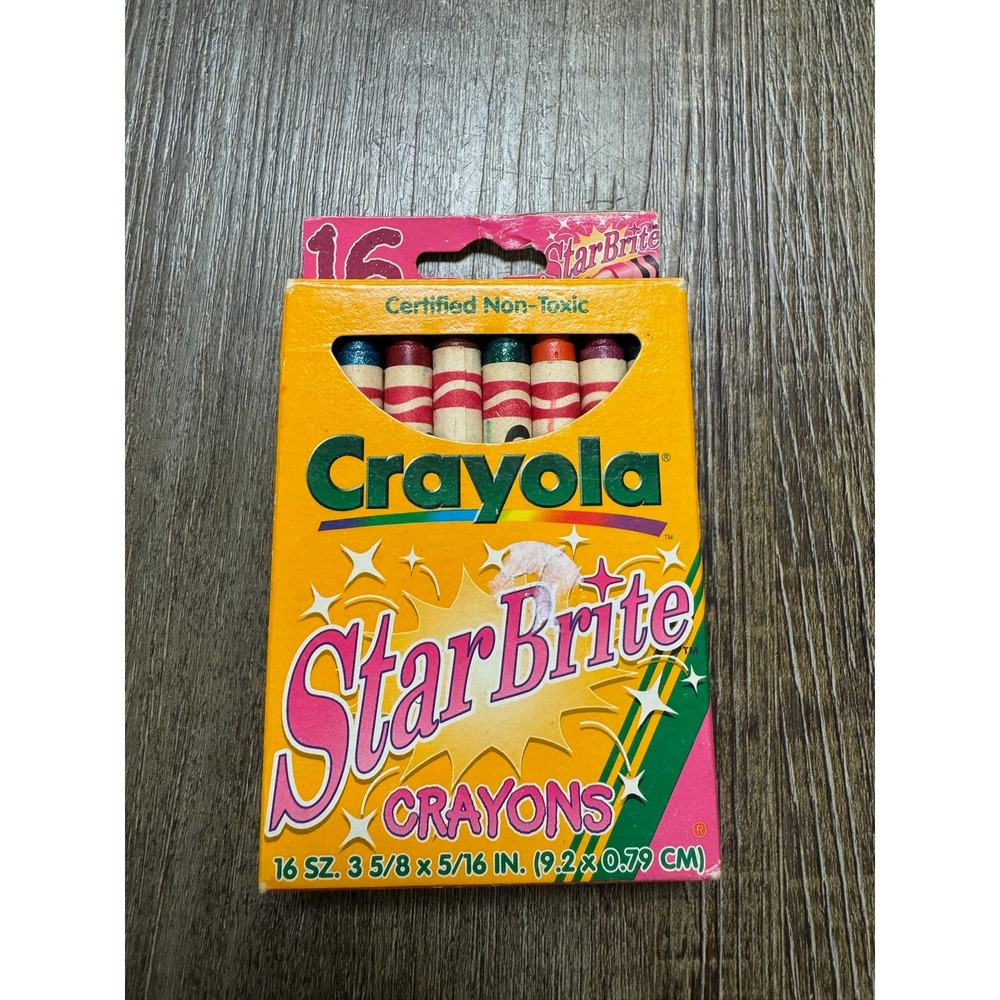 Vintage 1997 Crayola Star Brite Glitter Crayons 16 Count Binney & Smith USA Made